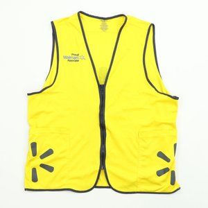Walmart Proud Associate Adult XL Yellow Full Zip Vest Employee Uniform Recycled
